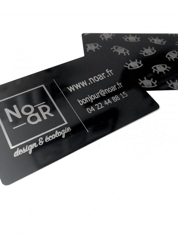 Carte de visite en métal - Atelier NoAr - Made in France